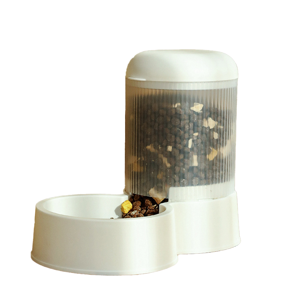Automatic Cat Food Dispenser Large Capacity Cat Automatic Feeders Easy To Clean Pet Food Containers Detachable Cat Food Dispenser Gravity Dog Feeder Waterer Automatic feeder (white)