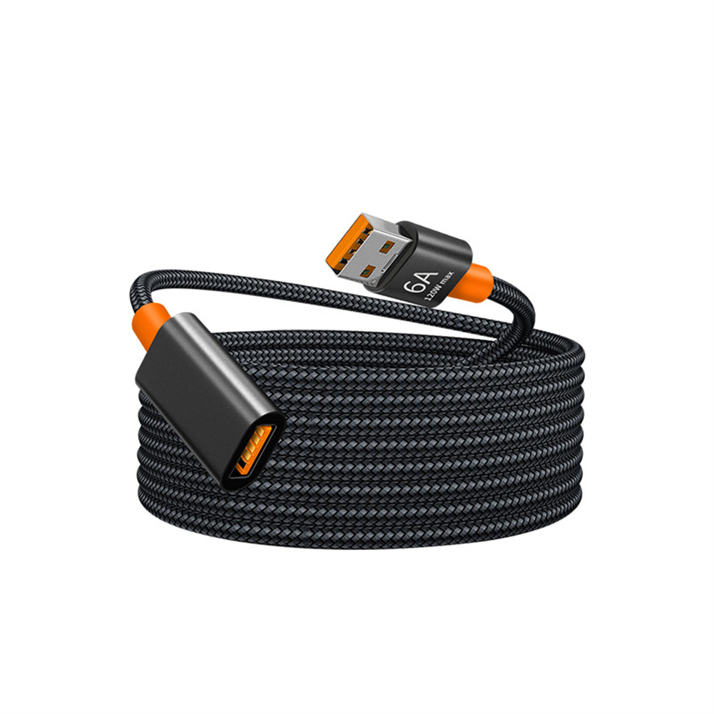 150 Cm Nylon Braided Extension Cable Lossless Extended Transmission Usb 3.0 Male To Female Data Cable For Tv Pc black