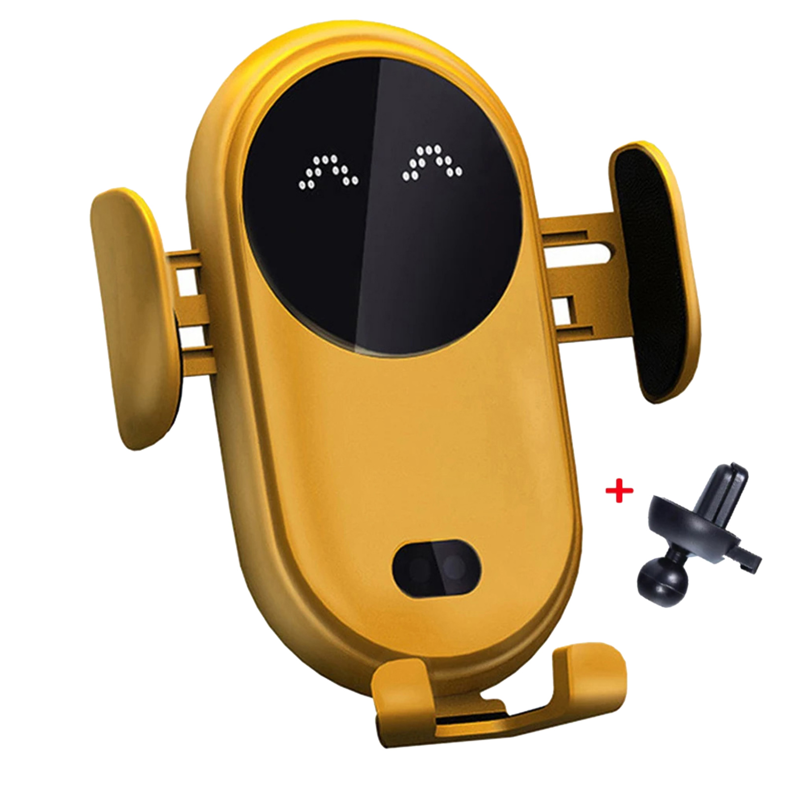S11 Car Wireless Charger Vent Mount 10W Fast Charging Auto-Clamping Car Mount Phone Holder Compatible For IPhone 4.5-6.5 Inches yellow