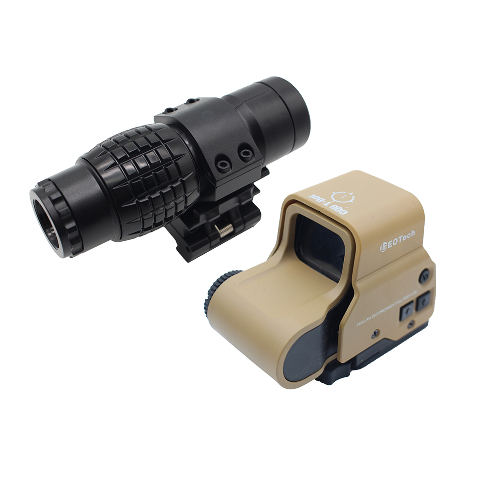 Wholesale 1PCS/Set 3X Magnifier Scope Side Turn Triple Mirror Telescope Magnifying Glass Outdoor