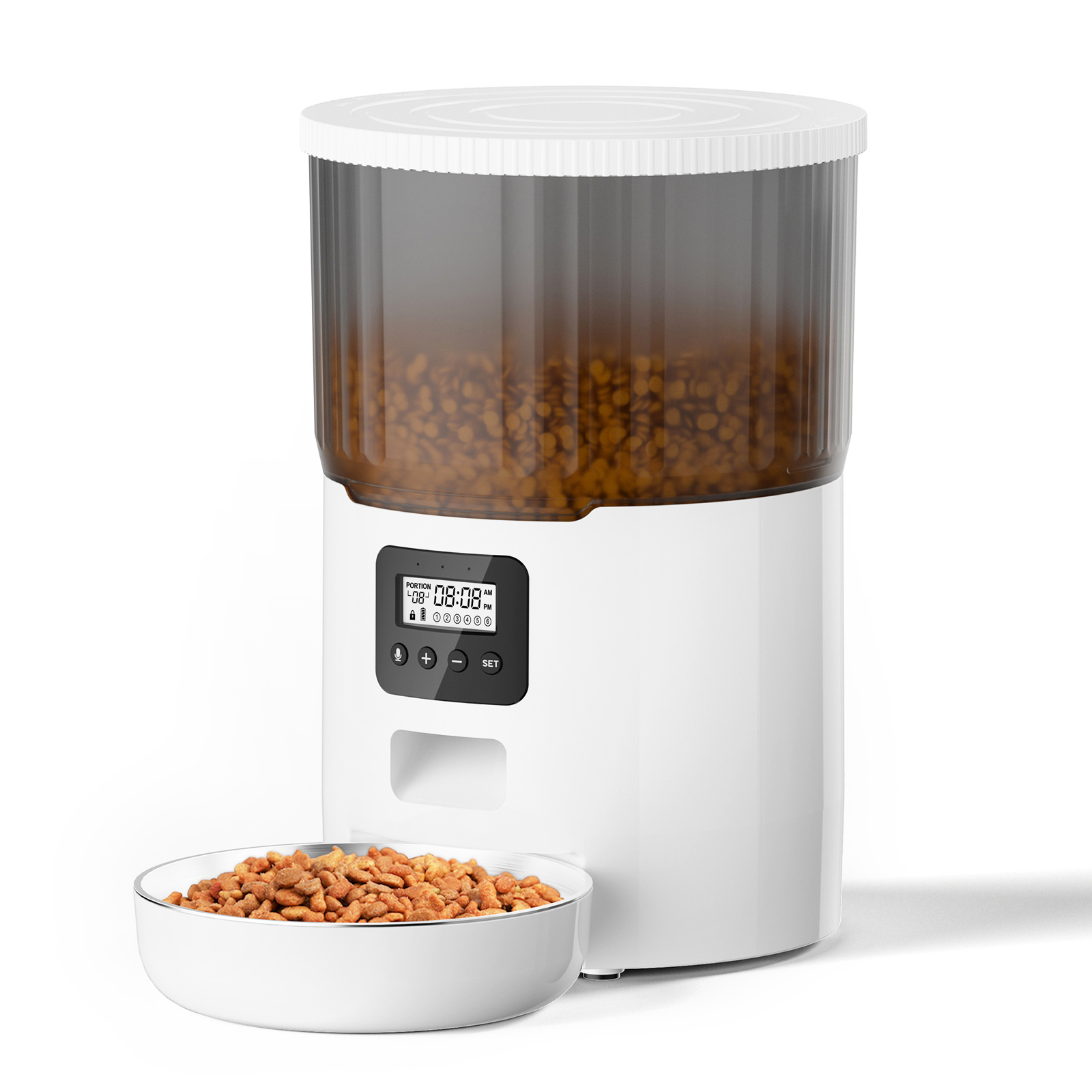 Automatic Cat Feeder Smart Voice Recorder Auto Feeder App Control Food Dispenser