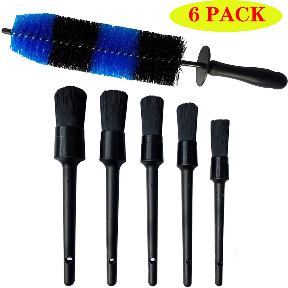Wholesale 6PCS/Set Tire Brush 17inch Hub Brush + 5 Detail Brush Car