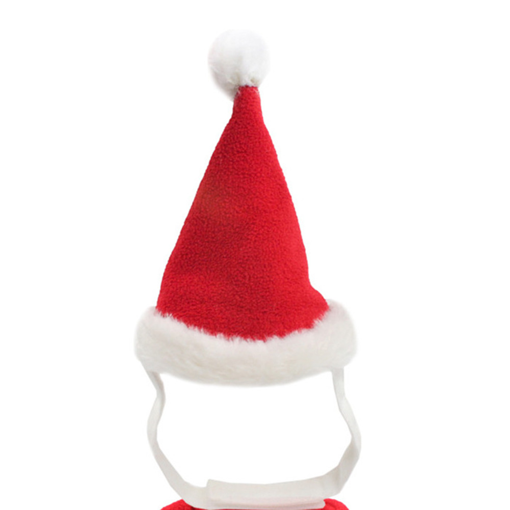 Pet Dog Christmas Scarf Hat Set Soft Winter Neck Warmer Scarf