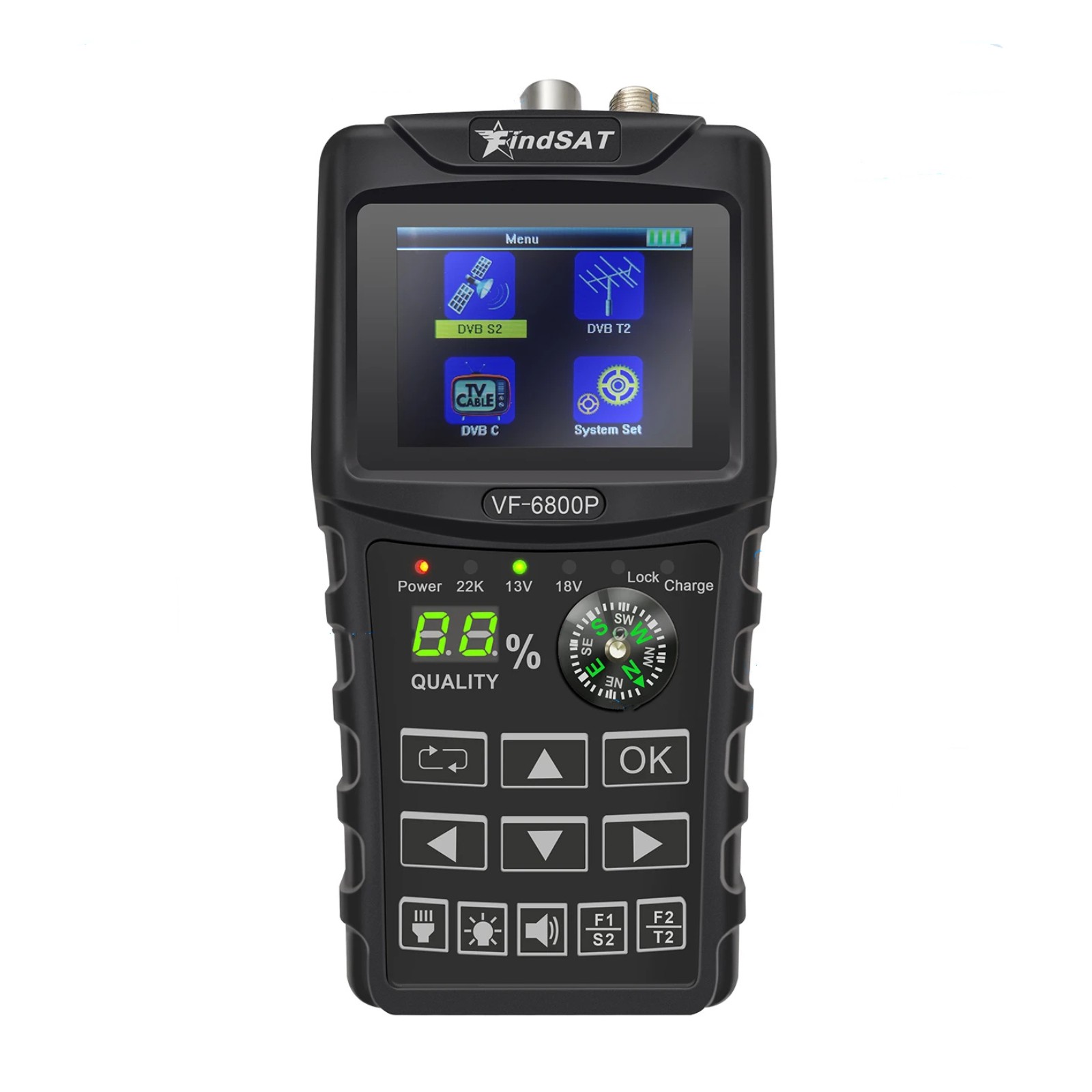 VF-6800P Satellite Finder Digital Meter with 2.4 Inch Tft Color Lcd Screen