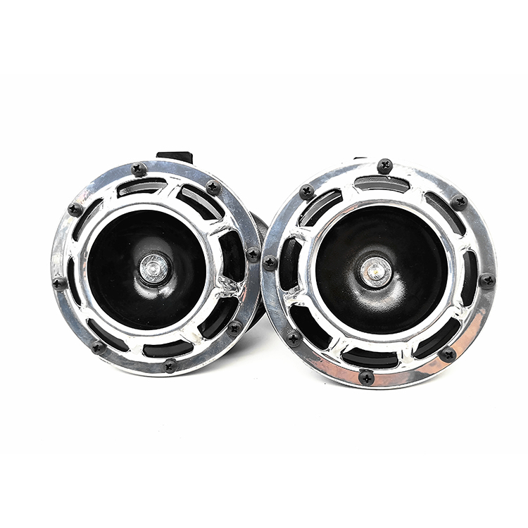 Car Horn 12V Super Loud Universal Grille Horn New Cool Color Scheme Car Motorcycle Modification Electricity Horn Silver