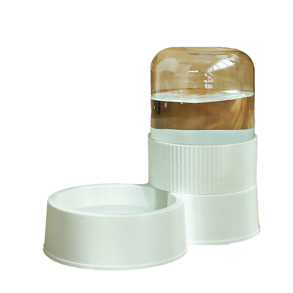 Automatic Cat Food Dispenser Large Capacity Cat Automatic Feeders Easy To Clean Pet Food Containers Detachable Cat Food Dispenser Gravity Dog Feeder Waterer Automatic water feeder (white)