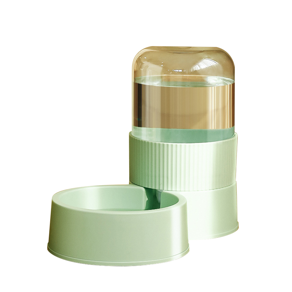 Automatic Cat Food Dispenser Large Capacity Cat Automatic Feeders Easy To Clean Pet Food Containers Detachable Cat Food Dispenser Gravity Dog Feeder Waterer Automatic water feeder (green)
