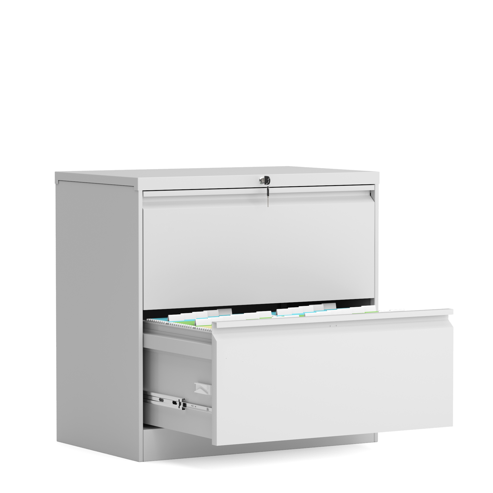 [US Direct] 2Drawer Folding lateral file cabinet white carton