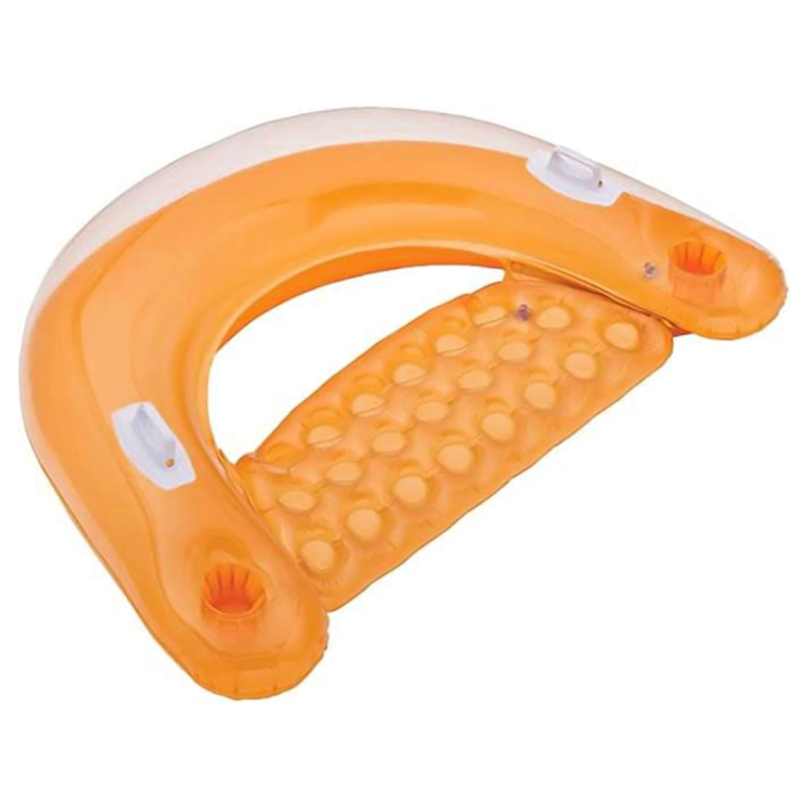 Pool Floats Chairs, Inflatable Pool Lounge Chairs, Floating Pool Hammock Chair, Blow Up Pool Floats For Pool Party Summer Water Fun Swimming Pool Lounge orange color 95x80cm