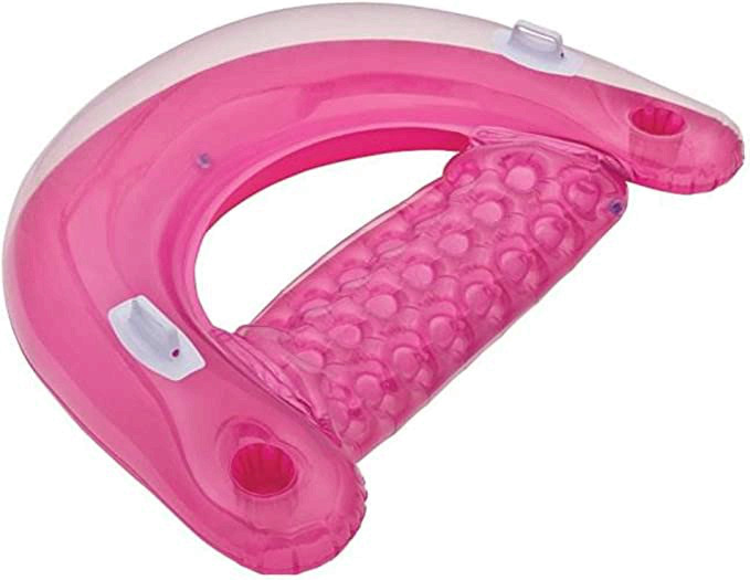 Pool Floats Chairs, Inflatable Pool Lounge Chairs, Floating Pool Hammock Chair, Blow Up Pool Floats For Pool Party Summer Water Fun Swimming Pool Lounge pink 95x80cm