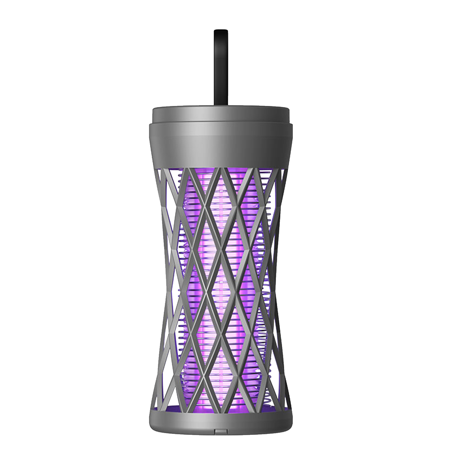 USB Bug Zapper Lamp Electronic Mosquito Zapper With Ambient Light Fly Zapper With Handle For Home Bedroom Gray charging model