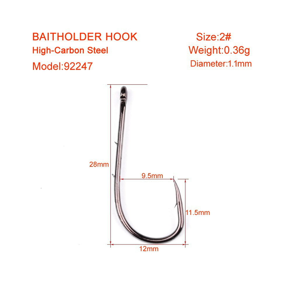 50/60/70/100 Pcs Fishing hooks carbon steel bait holder fishh kw