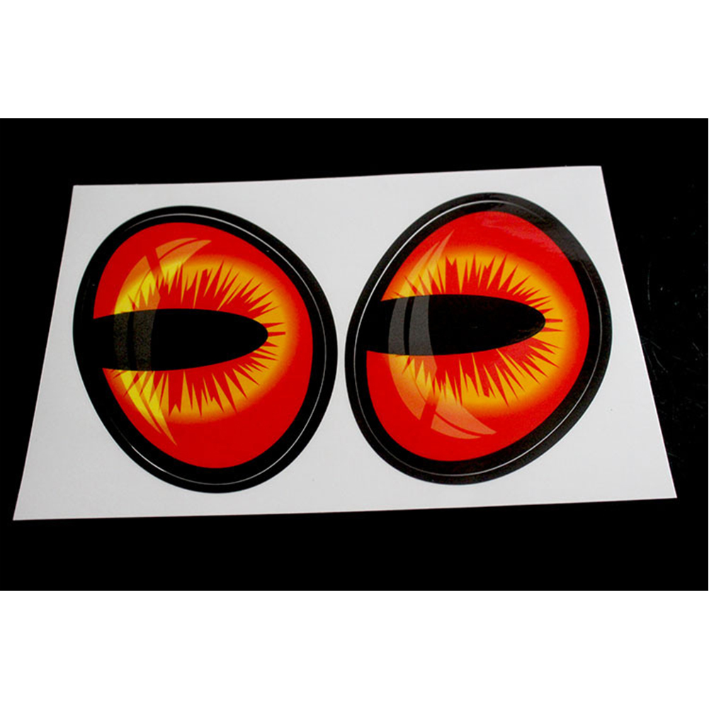 1 Pair Cute Simulation Cat Eyes Car Stickers For Rearview Mirror Car Sticker Car Head Cover Windows Decoration Red+black