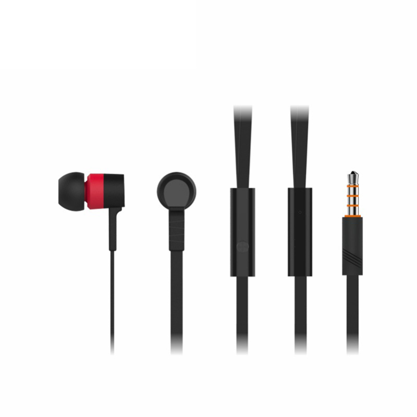 Celebrat D2 Wired Earbuds In-Ear Headphones Heavy Bass Earphones Noise Isolating Wired Earbuds For All 3.5mm Jack Device red