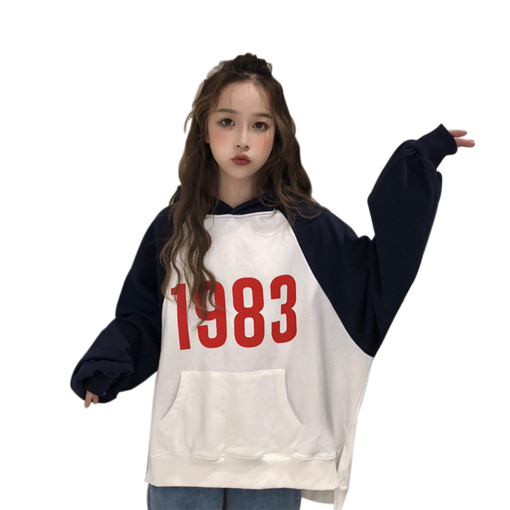 Loose Fashion Preppy Style Hoodies Brushed Hoody for Men and Women white_M