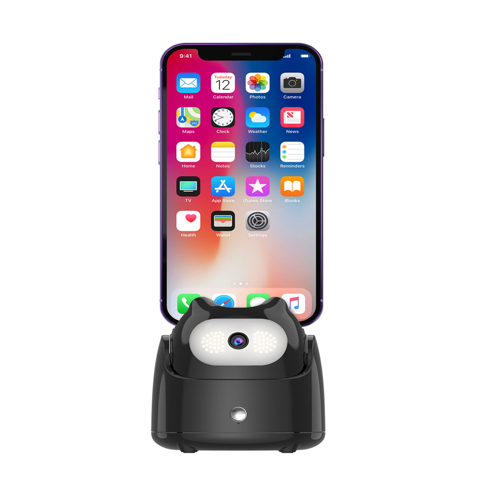 Q5 Auto Tracking Phone Holder 360 Degree Rotation Phone Camera Mount Rechargeable