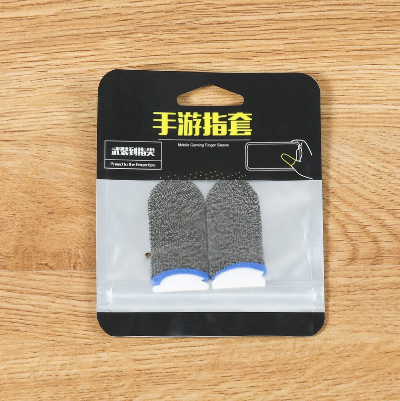 1 Pair Ultra-thin Fiber Finger Thumb Gloves Sweat Proof Finger Cots For Game