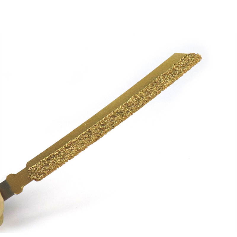 Wholesale 100mm Brazed Diamond Jig Saw Blade 46 Grit for Cutting Marble Tiles Stone Gold From China