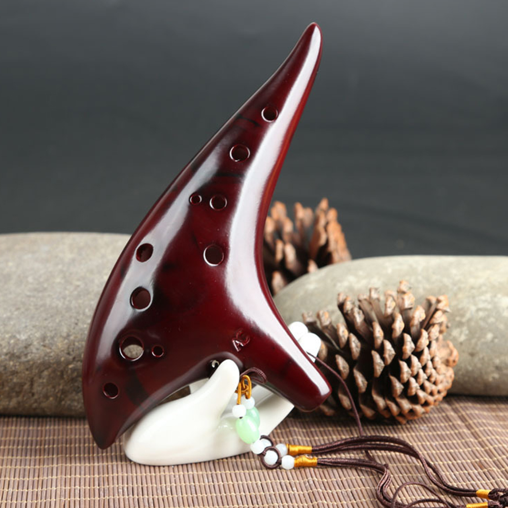 Wholesale Classic 12 Hole Ceramic Ocarina Woodwind Instruments Flute