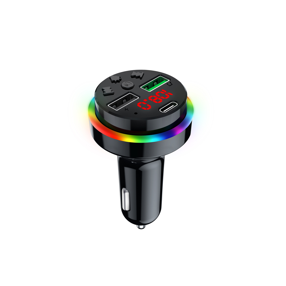F15 Car Mp3 Player Bluetooth Receiver Hands-free Adapter Dual Usb Smart Charging