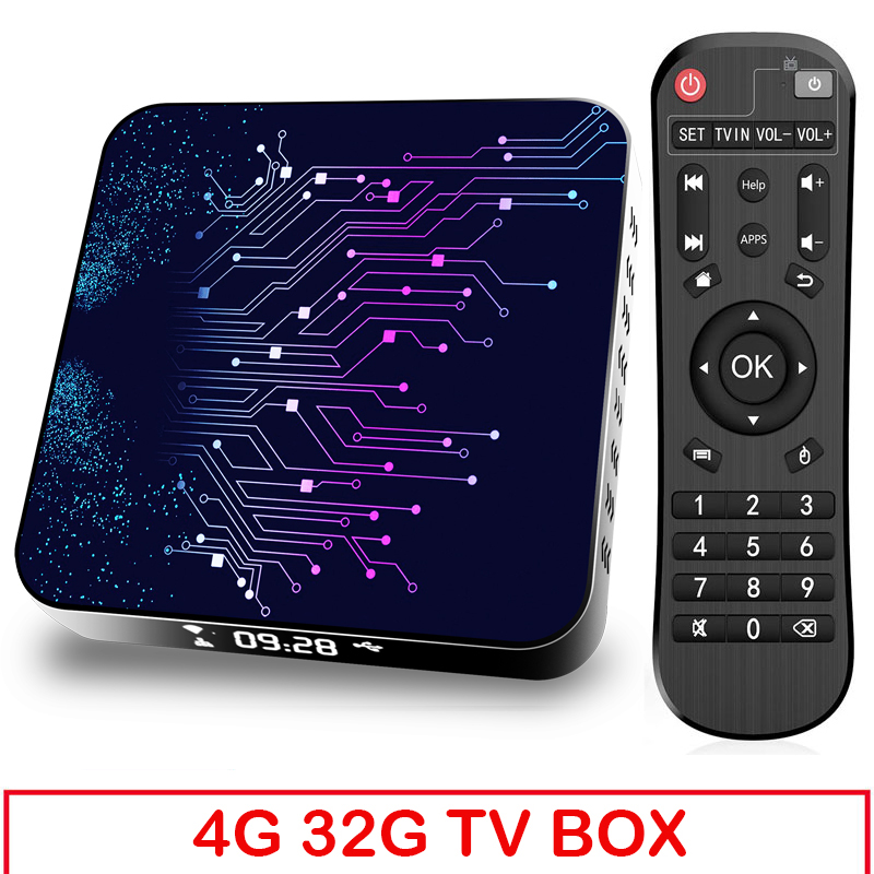 Media  Player 2+16g Abs Material Tp02 Rk3318 Android 10 Tv Box With Remote Control 4+32G_Eu plug