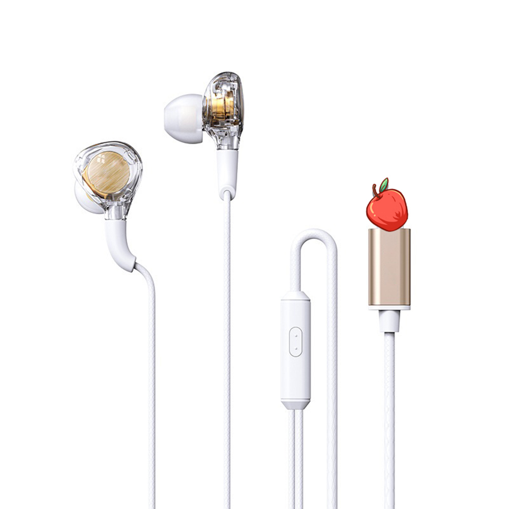 RM-670 Wired Earbuds In-Ear Headphones Stereo Sound Quality Transparent Design Earphones