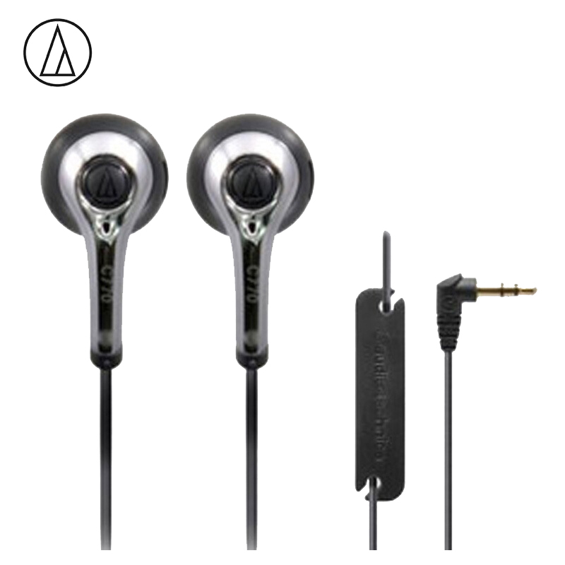 Original Audio-Technica ATH-C770 Wired Earphone HiFi Headphone Univers Cellphone Headset Wide Compatibility Sports Earbuds black