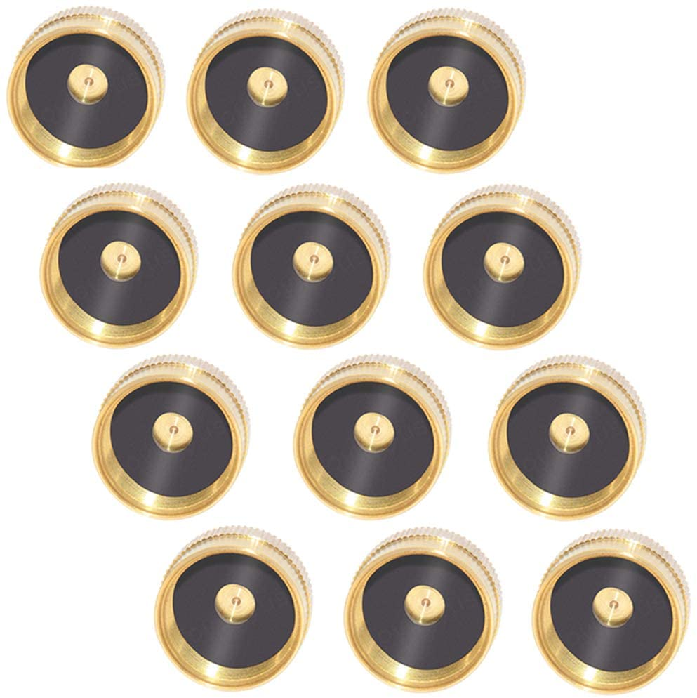 12pcs Brass Refill Propane Bottle Cap Universal for 1 Lb Gas Bowl Cylinder