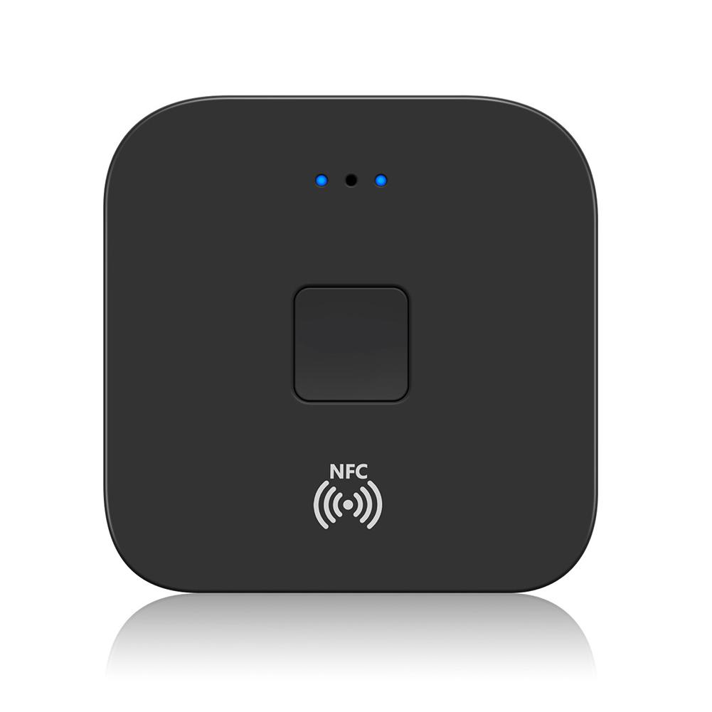 US DYTESA Bluetooth 5.0 Audio Receiver Wireless Transmitter NFC Car Wireless Speaker Adapter 3.5mm AUX+2 RCA black