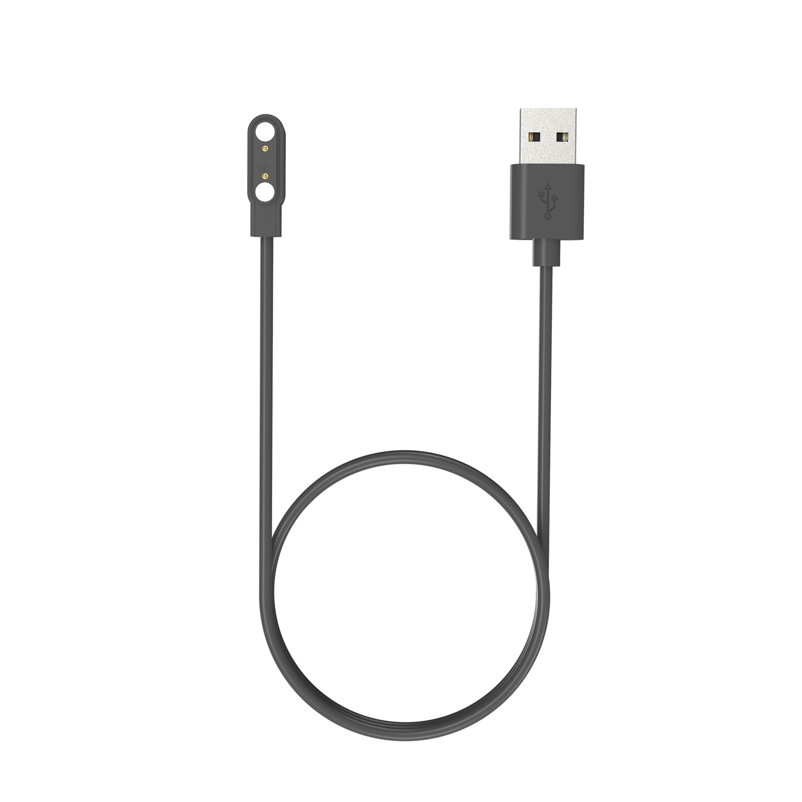 Smartwatch Dock Charger Adapter Magnetic Usb Charging Cable Compatible For Xiaomi Haylou Solar Plus / Ls16 Black 60CM