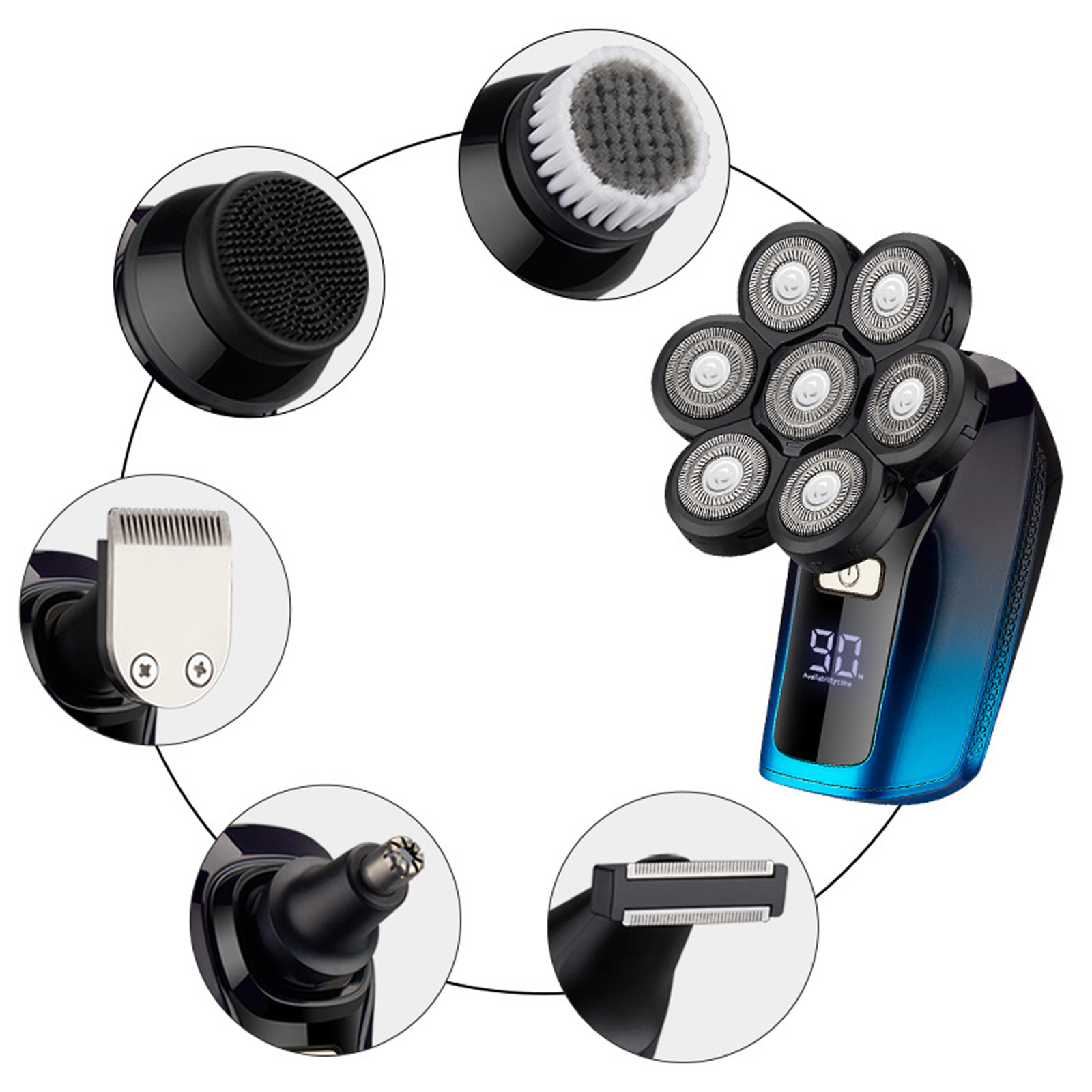 Wholesale 7D Shaver Body Washable Digital Display Usb Rechargeable