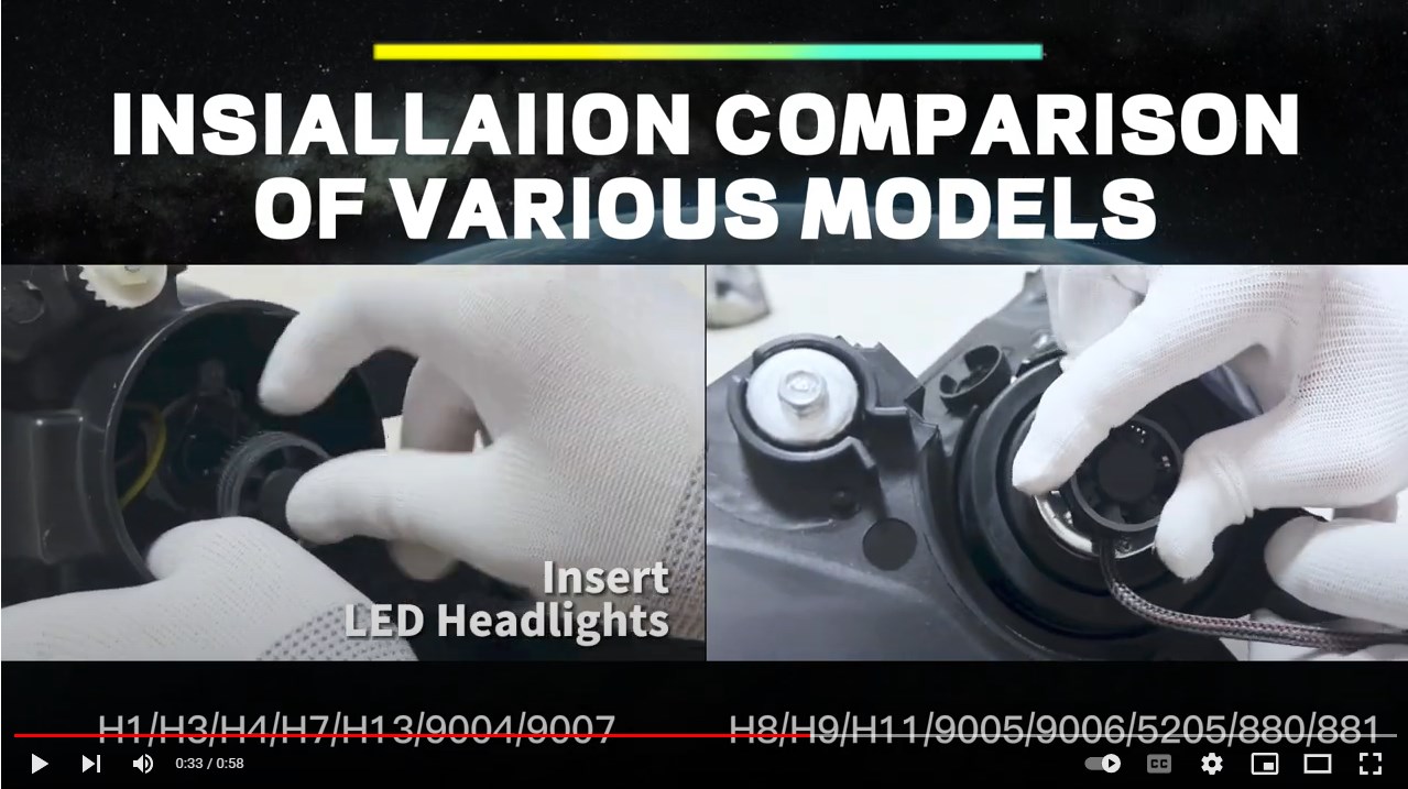 1 Pair Car LED Headlight Bulbs H1 9005 H7 H4 High-Power Liquid-Cooled Copper Tube Lamp 6000k White Light