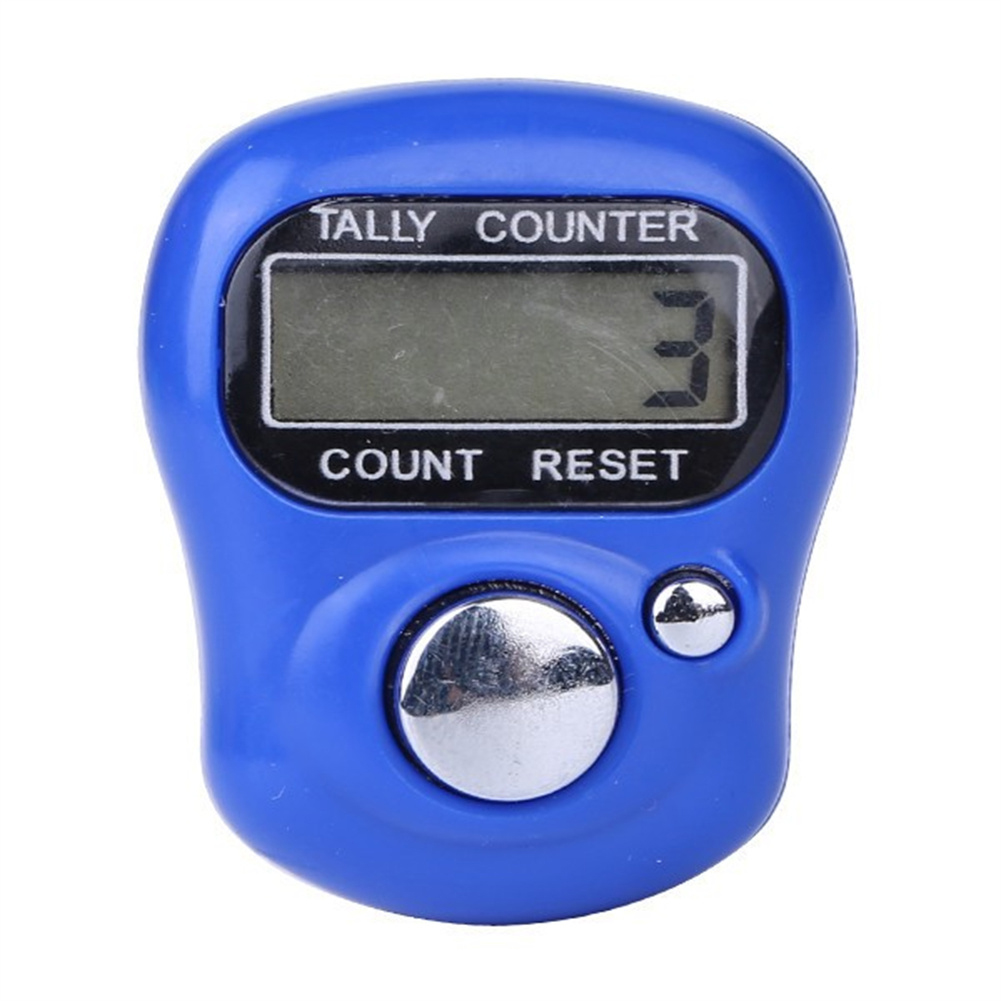 Finger Tally Counter LED Digital Display Counter Clicker Resettable Lap Counter Handheld Number Click Counter Touch-tone Counting Ring