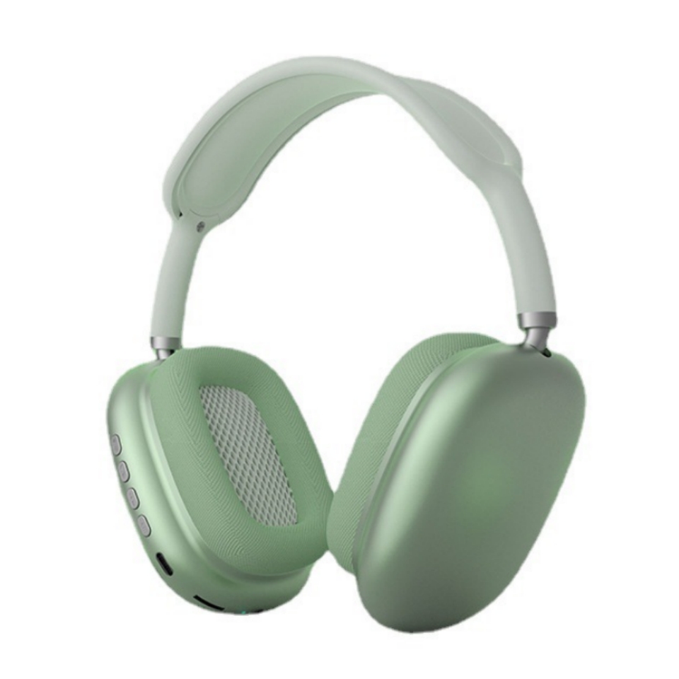 P9 Wireless Headset On-Ear Stereo Earphones Noise Cancelling Ear Buds With Mic For Cell Phone Computer Laptop Sports green