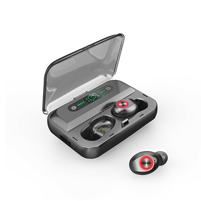 Mini TWS Bluetooth 5.0 Headset Stereo Wireless Earbuds Headphones Earphones black