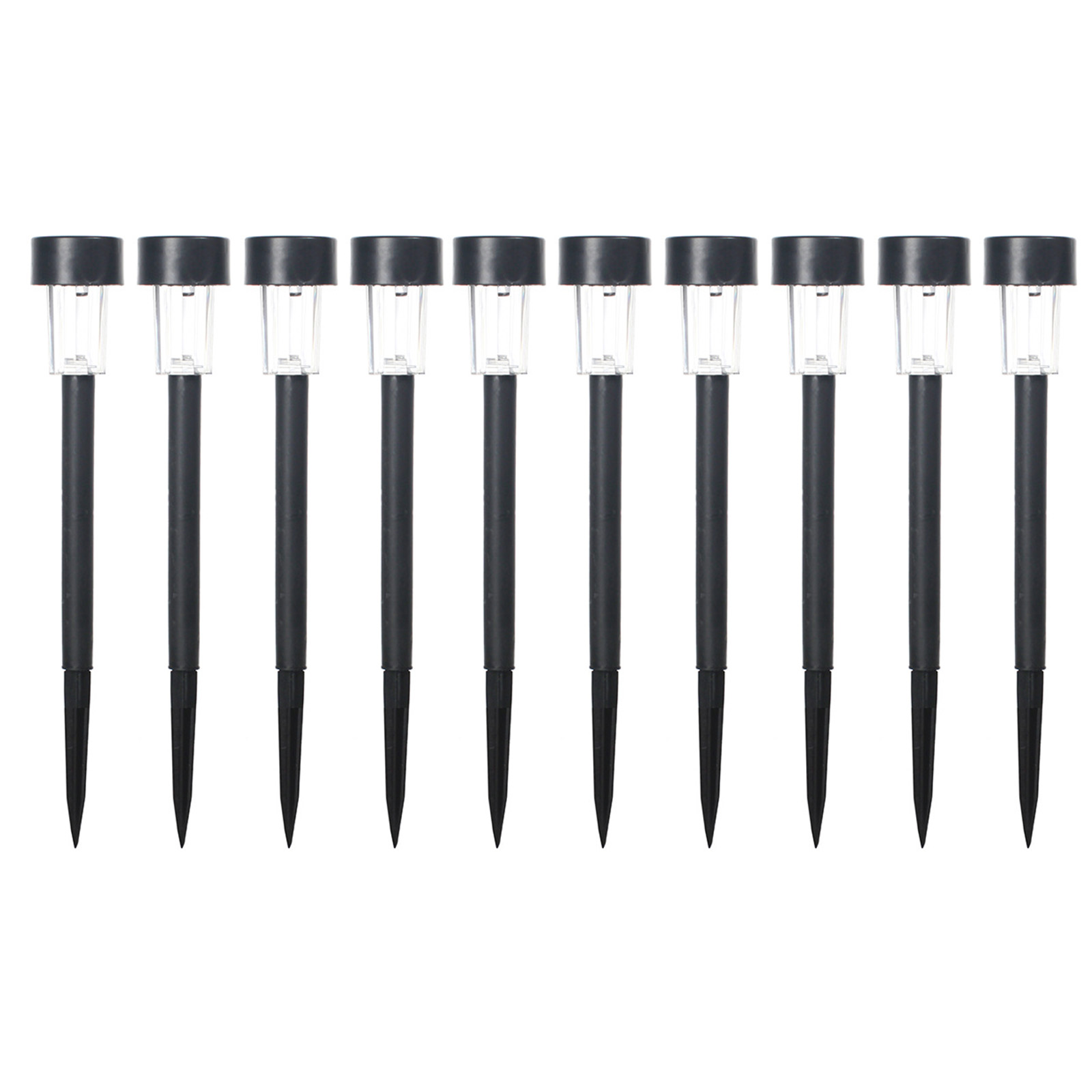 10pcs LED Solar Lawn Lights With 2v11mAh Solar Panel IP55 Waterproof Easy Assembly Outdoor Garden Decorative Landscape Lamp
