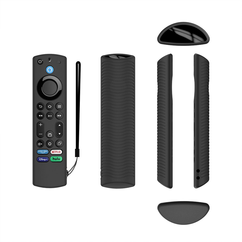 Silicone Case Protective Cover Compatible For Amazon Fire Tv Omni Serise/fire Tv 4 Series Tv Remote Compatible For Frie Tv Alexa Voice Remote black