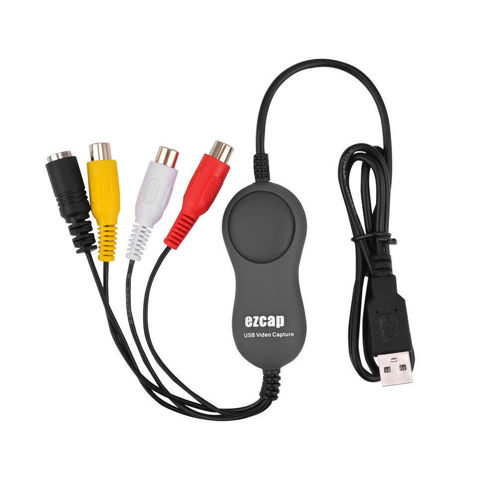 EZCAP159 USB 2.0 Audio Video Capture Card Convert Analog Video Audio to Digital Format for Windows Mac OS 10.14 Win10 64bit gray