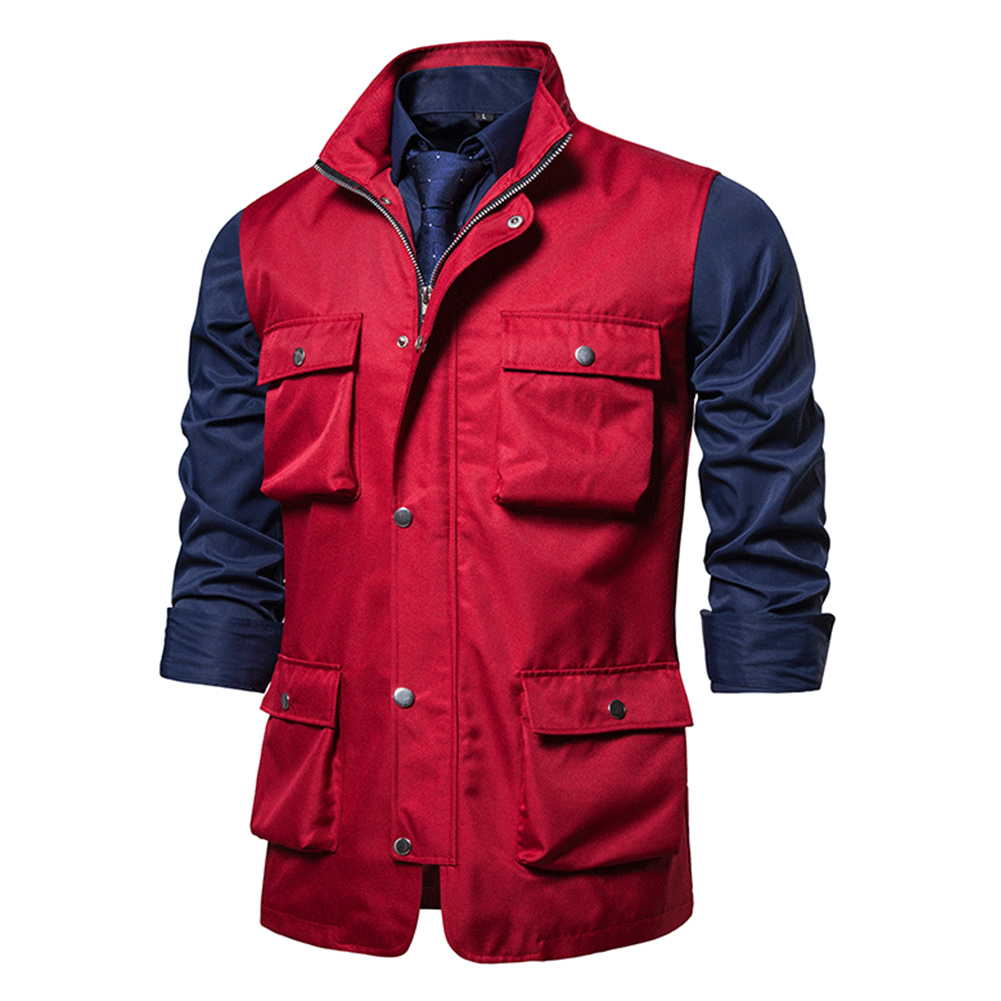 Pocket vest cotton mens autumn and winter sports and leisure multi-pocket vest