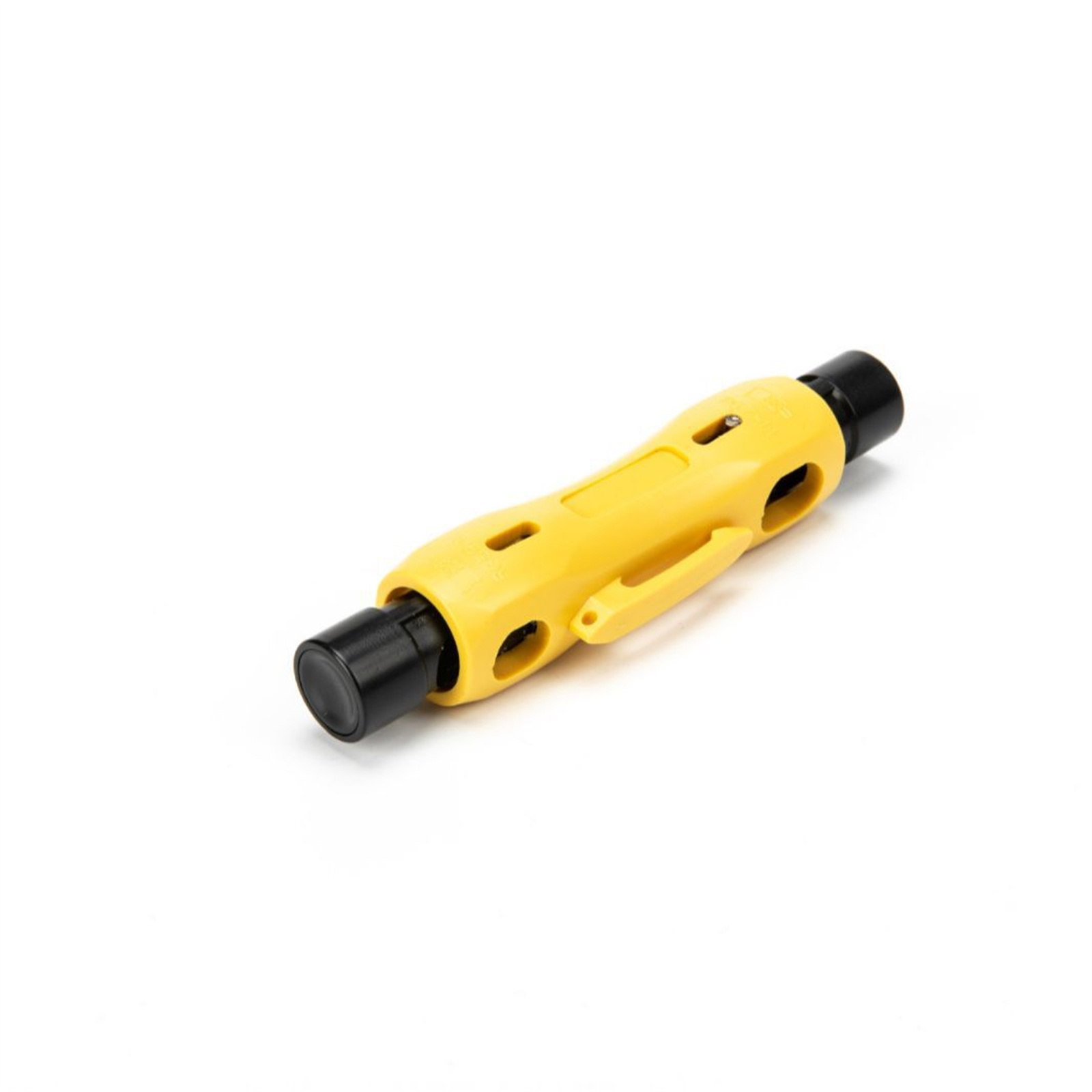 Coax Stripper Coaxial Cable Stripper With Wear Resistant Blade Pen Clip Built-in Spring Portable Coax Stripping Tool For RG59 RG11 RG7 RG6 Yellow [blister card]