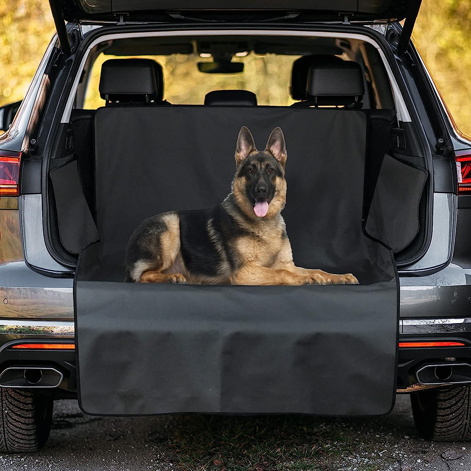 Pet Dog Trunk Cargo Liner, 600D Oxford Cloth Scratch Proof Waterproof Floor Mat Protector, Portable Foldable Pet Seat Covers
