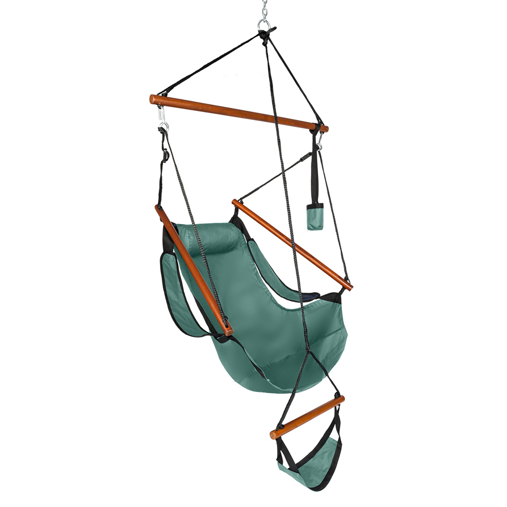 US Hanging Chair Hardwood Maximum Load-bearing 100kg Hanging Chair Green