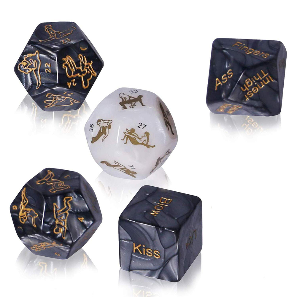 5pcs/set Adult Sex Dice Set for Couples Naughty 36-Position Instructional B...