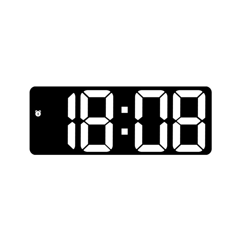 Colorful Led Electronic Alarm Clock 3 Levels Adjustable Brightness Time Date Temperature Display Large Screen Table Clocks White