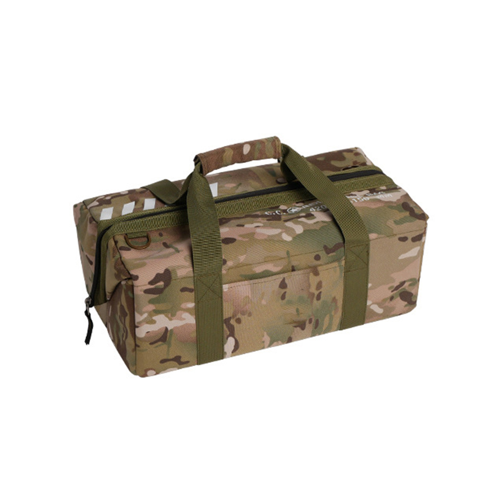 Outdoor Camping Tent Bag Camping Storage Bag Outdoor Utility Tote Bag Camping Cookware Organizer With Built-in Removable Hard PP Divider And Front Storage Bag Strap oasis jungle