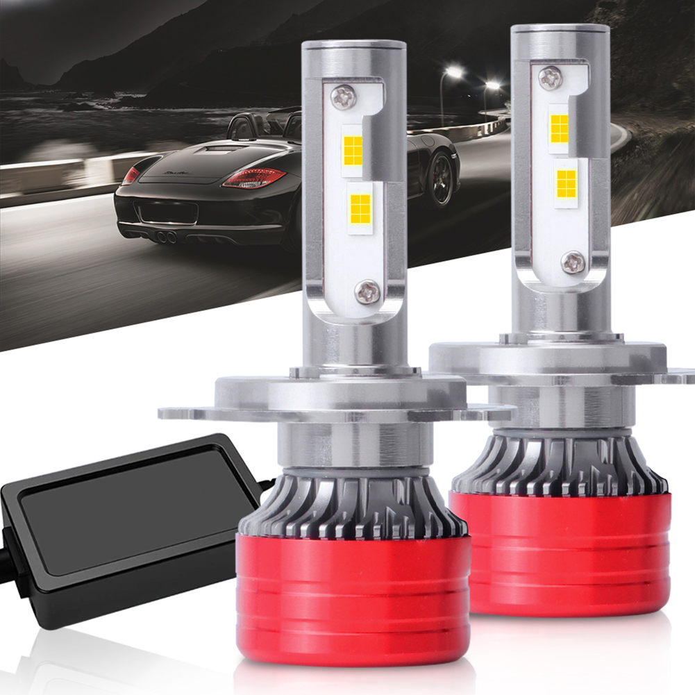 1 Pair Metal F5 Car Led Headlight Shock-proof Waterproof Head-lamp Bulb Modified Accessories H4