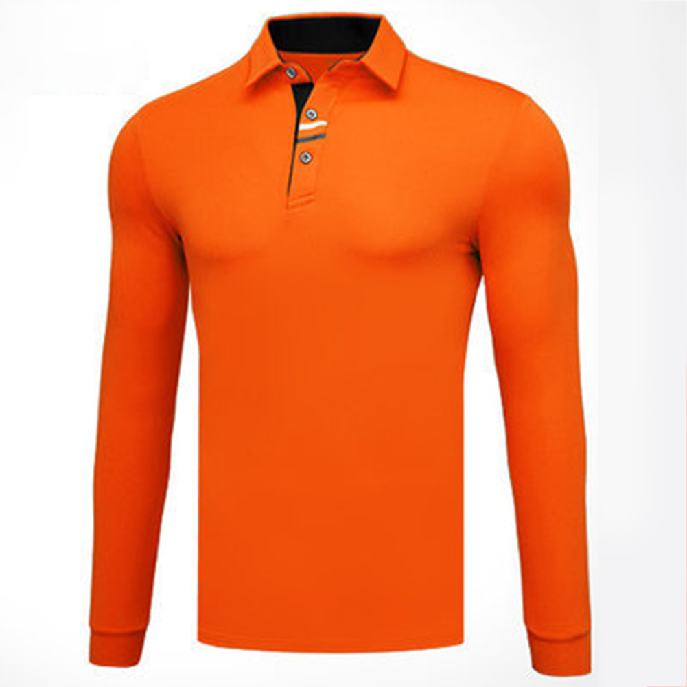 Golf Clothes Male Long Sleeve T-shirt Autumn Winter Clothes YF095 orange_L