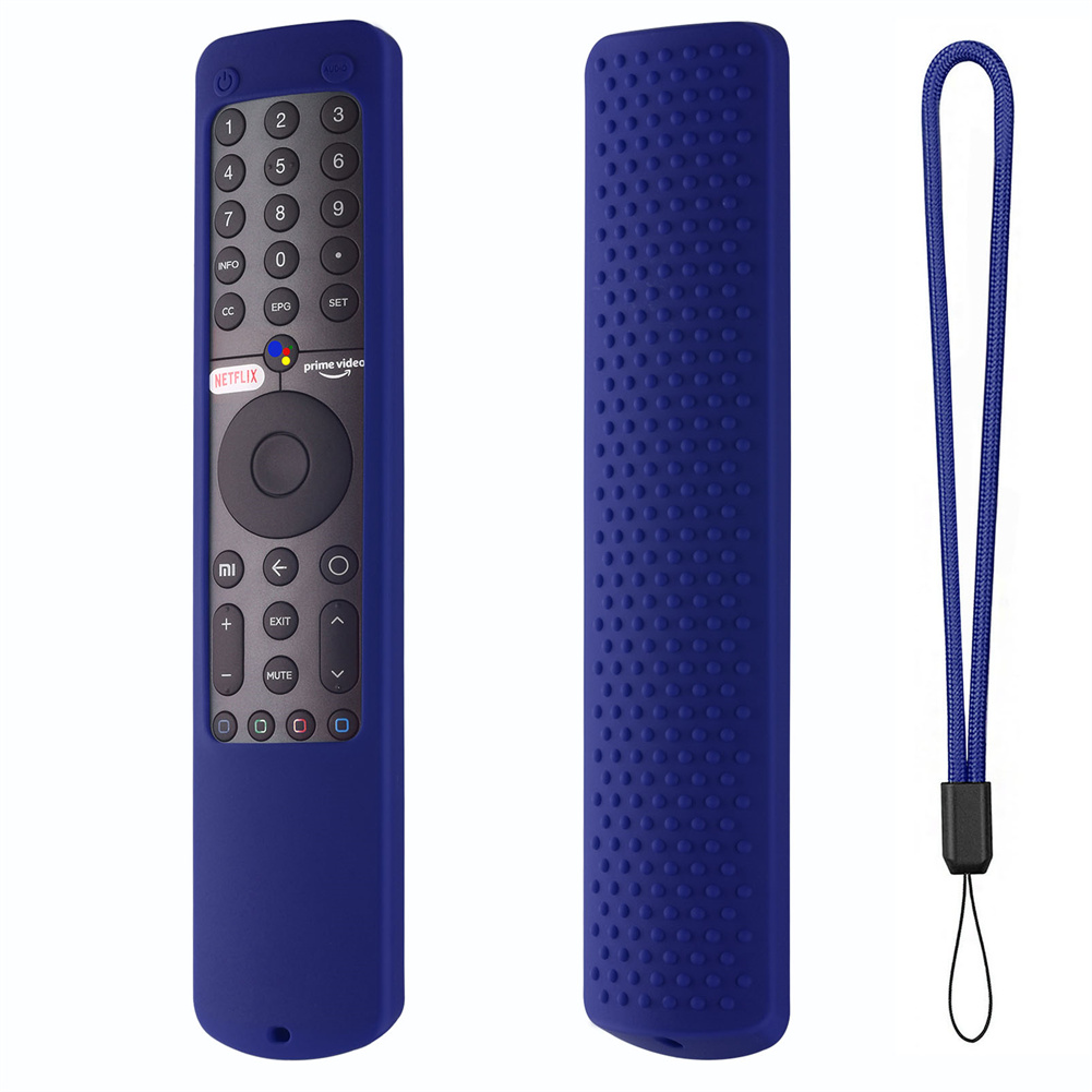 Remote Control Case Soft Shock-proof Scratch-proof Silicone Protective Cover Compatible For Xiaomi Xmpm-19 Remote Midnight Blue