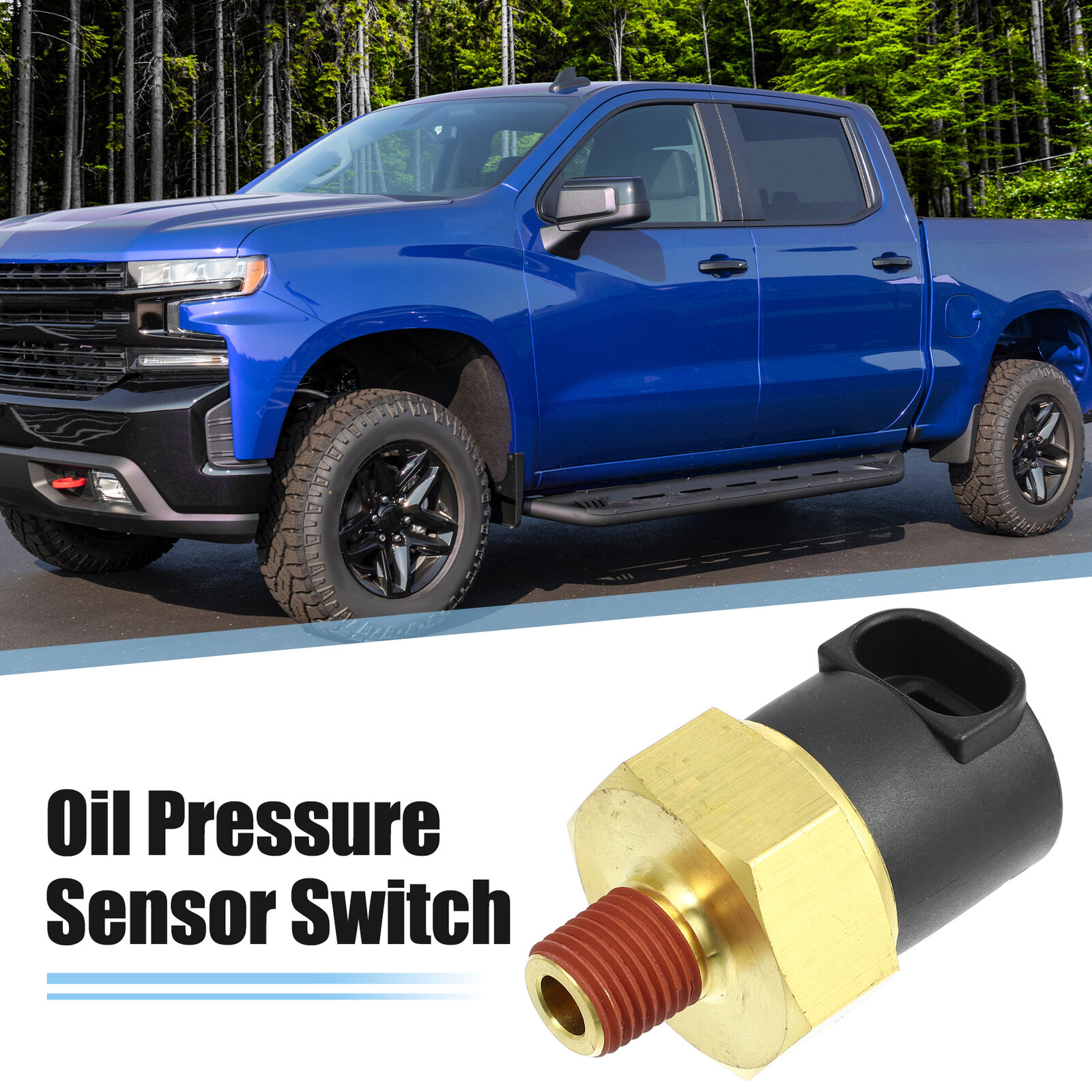 3 Pins Car Oil Pressure Switch Sensor M14x1.5 Thread Engine Oil Pressure Sender Unit Compatible For Detroit Diesel Engine 50 60 Series Replace 23532797 black