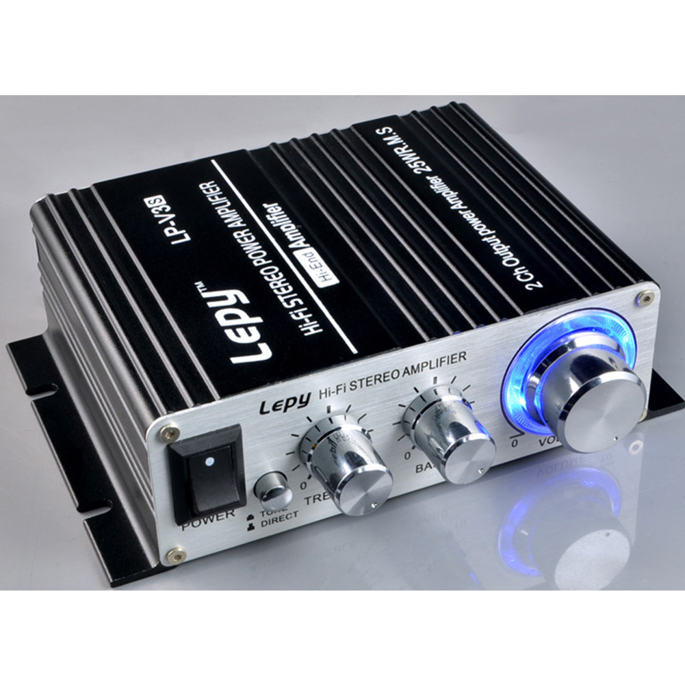 V3 Digital Hi-Fi Stereo Audio Power Amplifier 12V 25W For iPhone PC/Car MP3 black_Lepy